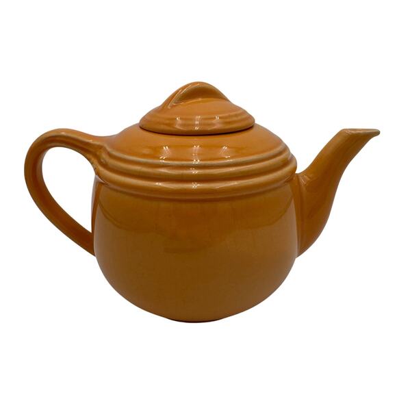 Vtg Nancy Calhoun China Teapot Marigold Marked "SAMPLE" One of a Kind Flamingo - Picture 1 of 10